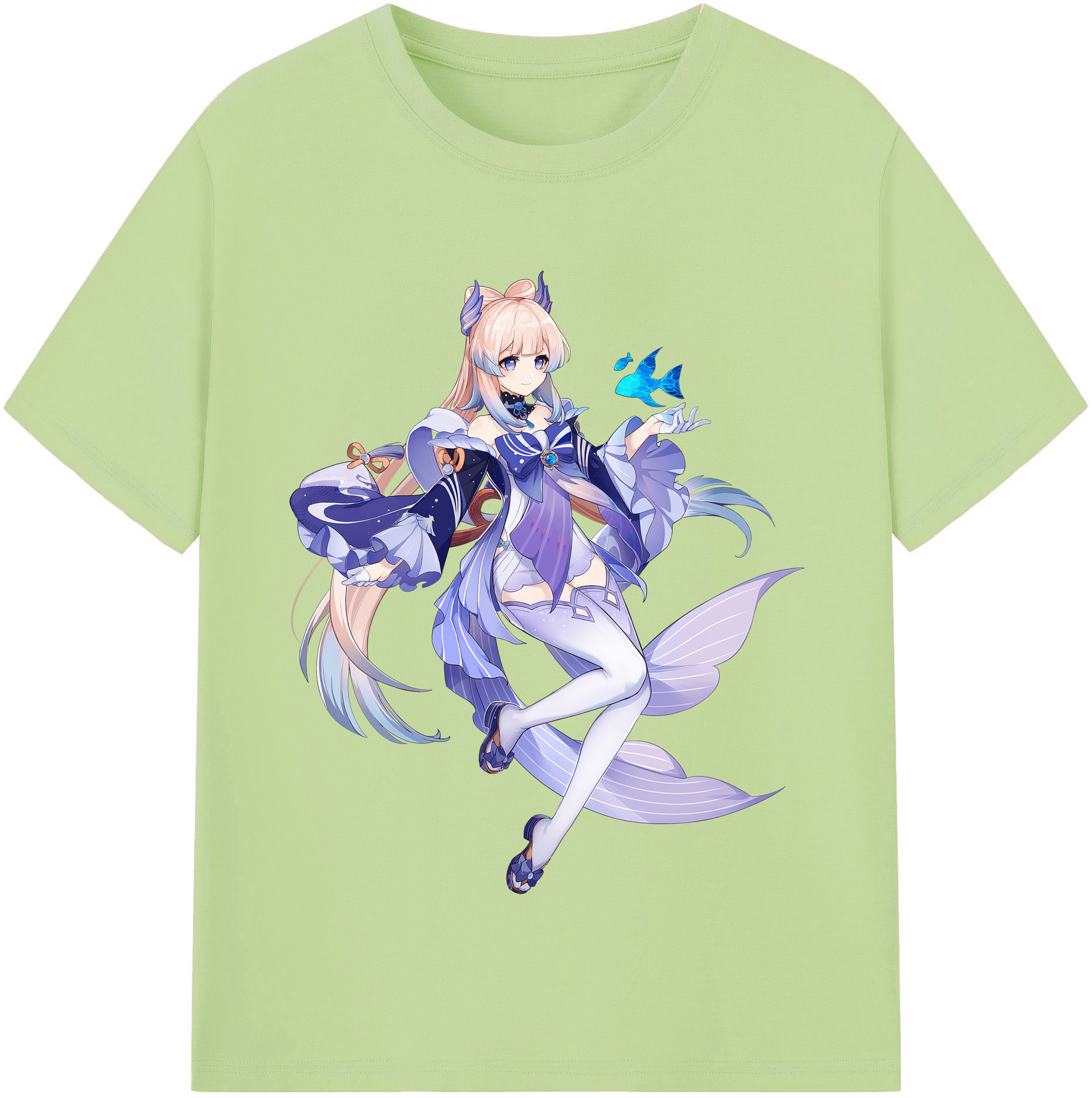げんし神 珊瑚宮心海 サンゴノミヤ・ココミ genshin Sangonomiya Kokomi 綿100％半袖Tシャツ（フロントプリント）